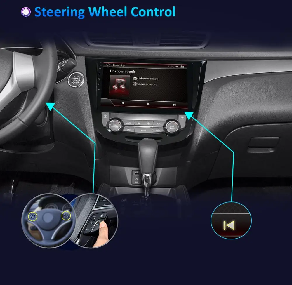 Best Bosion 2DIN 10.1"Android 8/9 Car Radio Stereo GPS Navigation Head Unit For Nissan X-Trail 2014- Audio auto multimedia navigation 1