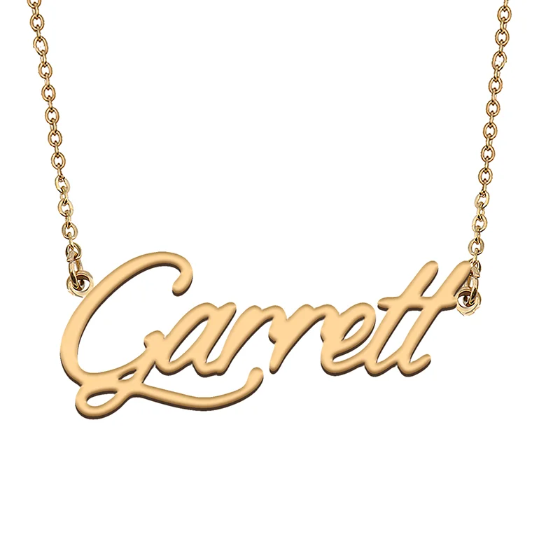 Garrett Custom Name Necklace Customized Pendant Choker Personalized Jewelry Gift for Women Girls Friend Christmas Present garrett декантер