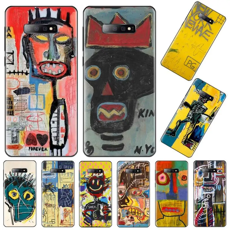 

Jean Michel Basquiat Art Graffiti Phone Case For Samsung galaxy S 7 8 9 10 20 edge A 6 10 20 30 50 51 70 note 10 plus