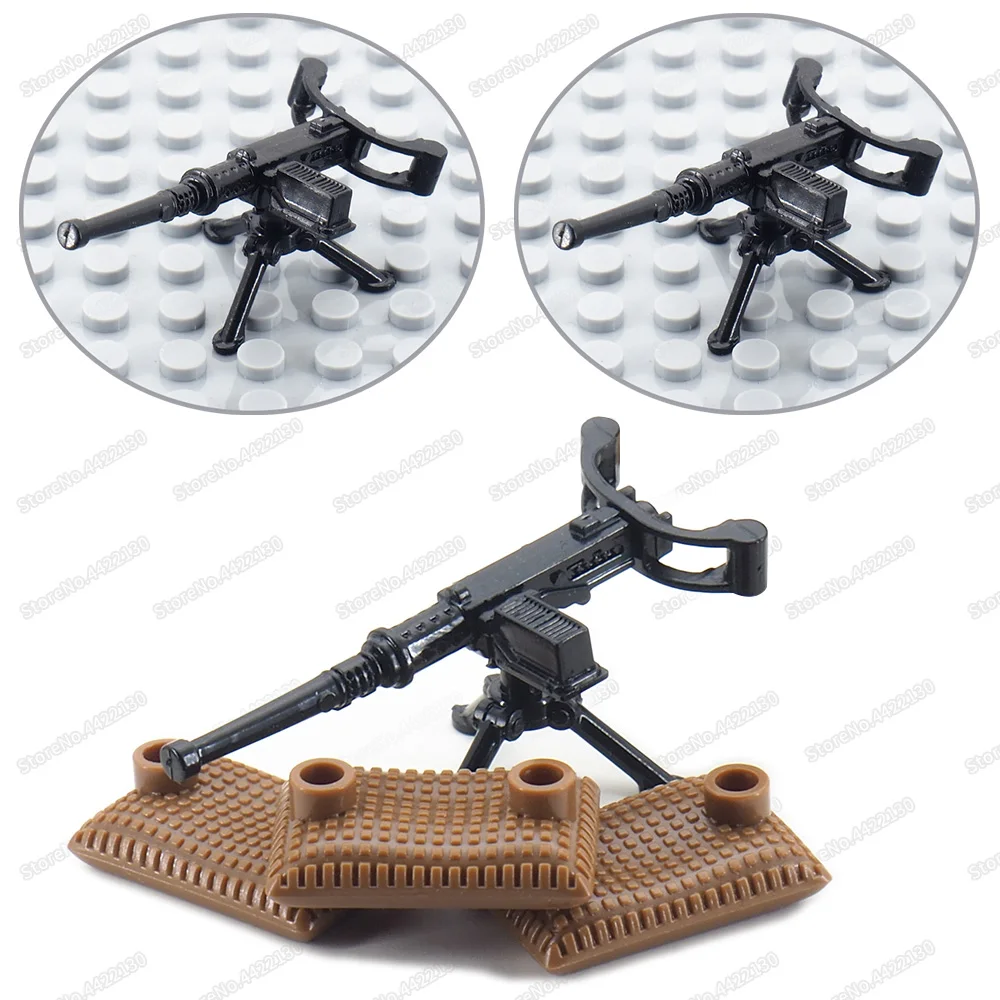 

Assembly Military American M1919 Heavy Machine Gun WW2 Weapons Figures Building Block Army Moc Battlefield Model Child Gift Toys