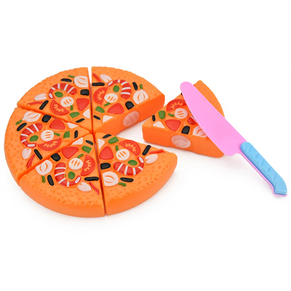 Brand New 6pcs Childrens Kids Pizza Slices Toppings Pretend Dinner Kitchen Play Food Toys Kids Gift Cartoon Baby Kids Toys