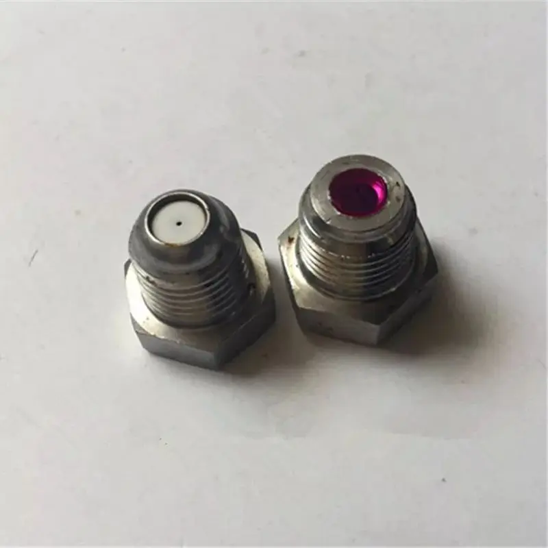 

1/4" Standard Ruby/Ceramic Inset Water Needle Nozzle, Straight Line Nozzle, Solid Stream Needle Jet Nozzle for Paper Making
