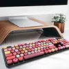 Cool red color wireless keyboard mouse color punk keyboard office ► Photo 2/6