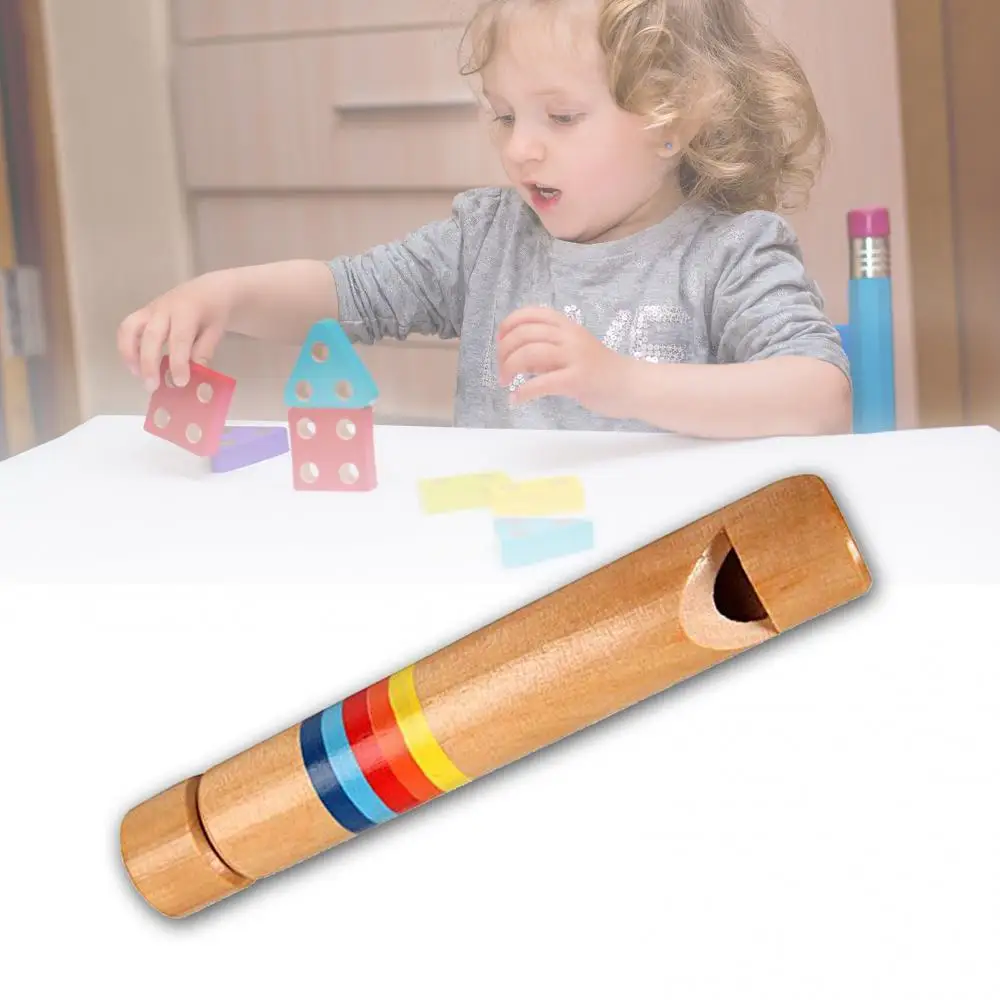 Flauta De Madera Educativa Para Niños – Juguete Musical Multicolor, Ligera, Con Diseños Bonitos (4 Colores A Elegir)