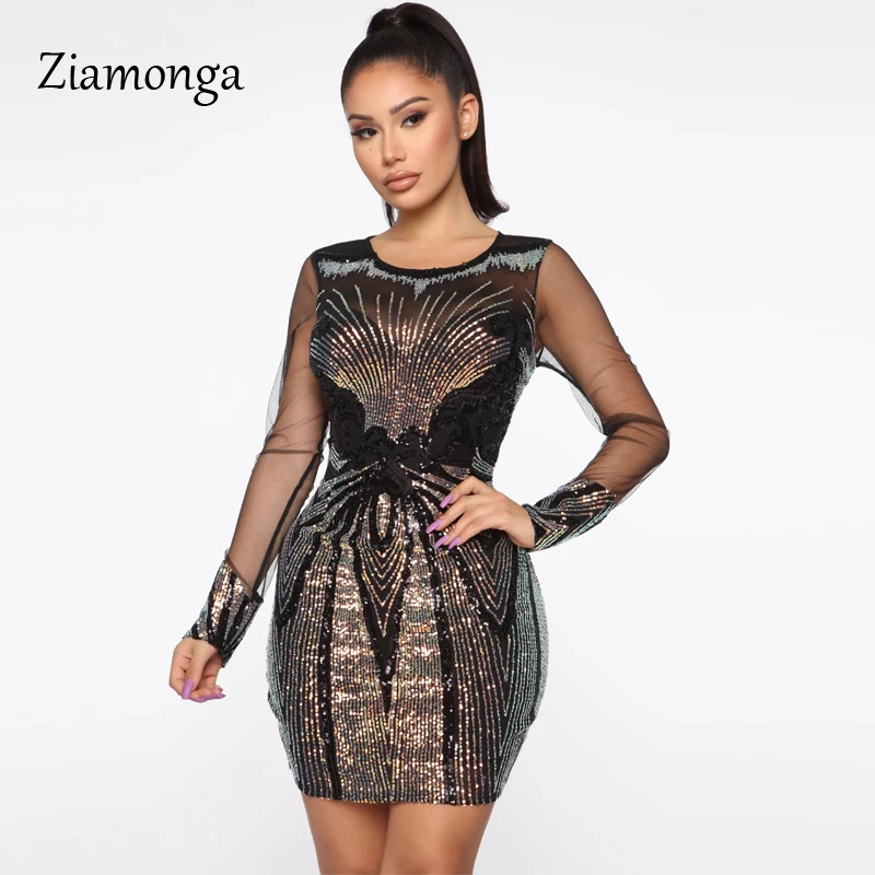 gold sequin dress with black tights