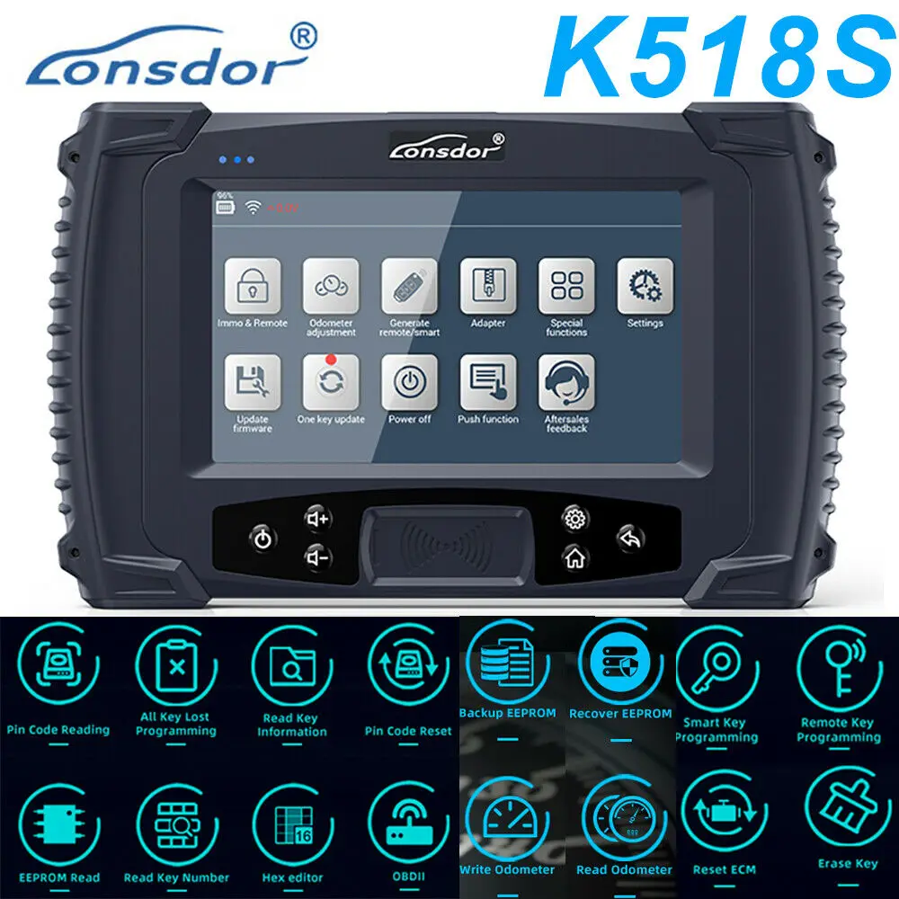US $685.79 Lonsdor K518S Car Auto Key Programmer With Odometer Adjustment Professional AntiTheft IMMO Code Reader Key Program OBD2 Scanner