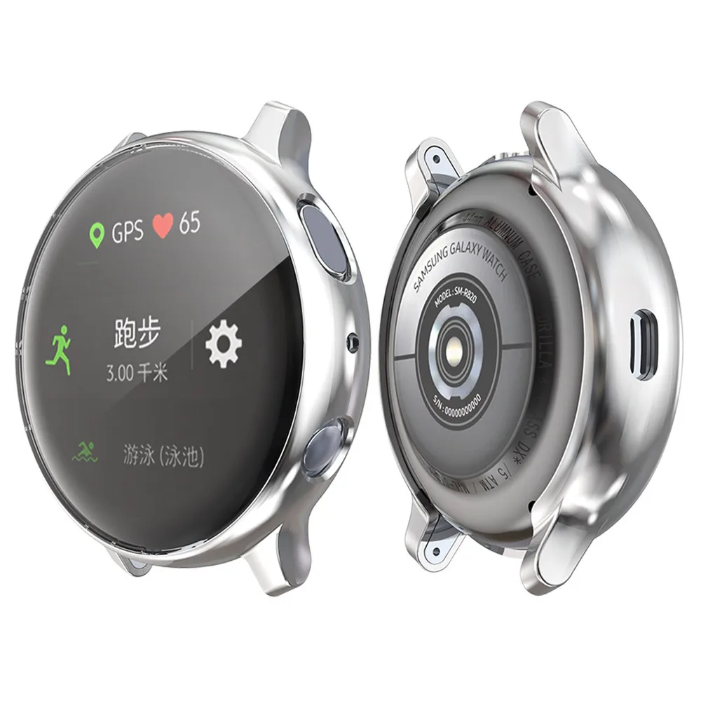 10 шт. Мягкий ТПУ защитный чехол для часов для samsung Galaxy Watch Active 2 Чехол 40 мм 44 мм часы ударопрочные аксессуары