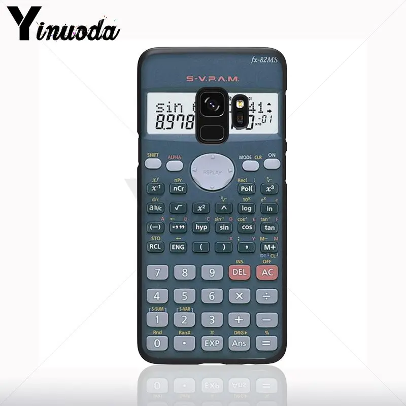 Retro Aneh Lucu Kalkulator Hitam Lembut Ponsel Case untuk Samsung Galaxy S10plus S9 S8plus S10e A50 A70 A10 Ponsel