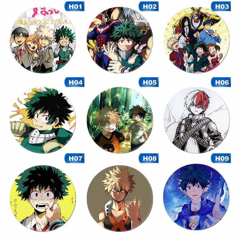 Большая русская брошь 5 8 см красивые шпильки значок аниме My Hero Academia Bakugo Katsuki