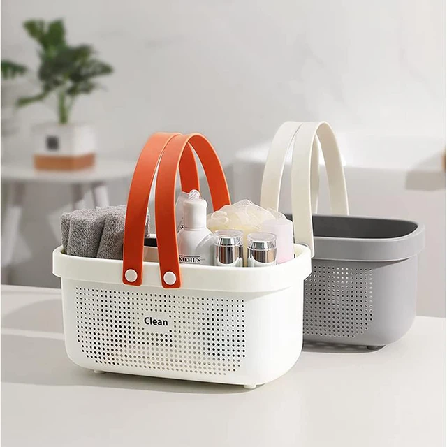 Bath Basket Cleaning Supply Caddy Plastic Storage Handle Shower Portable  Bathroom - AliExpress