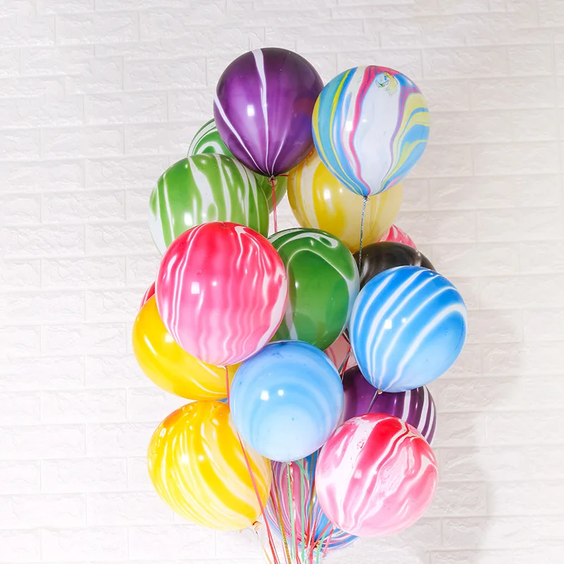 

5/10pcs Colorful Party Latex Balloons 10/12 Inch Agate Marble Balloon Wedding Birthday Party Decor Kids Toys Air Helium Balloon