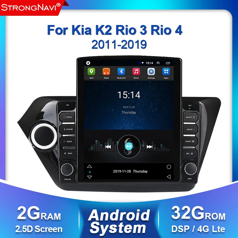 Tesla экран Android 2din 2.5D DSP для kia k2 RIO 3 2011-2016 4 2017-2019 автомобильное радио Мультимедиа