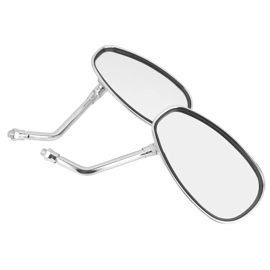 1 Pcs Universal Motorcycle Chrome Rearview Side Mirror For Kawasaki Suzuki Chopper Etc Motorbike Accessories