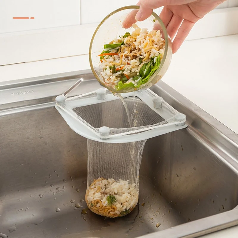 30PCS Triangle Drainage Rack Kitchen Sink Filter Bag Leftovers Disposable Soup Separation Filter Net Bag Kitchen Supplies