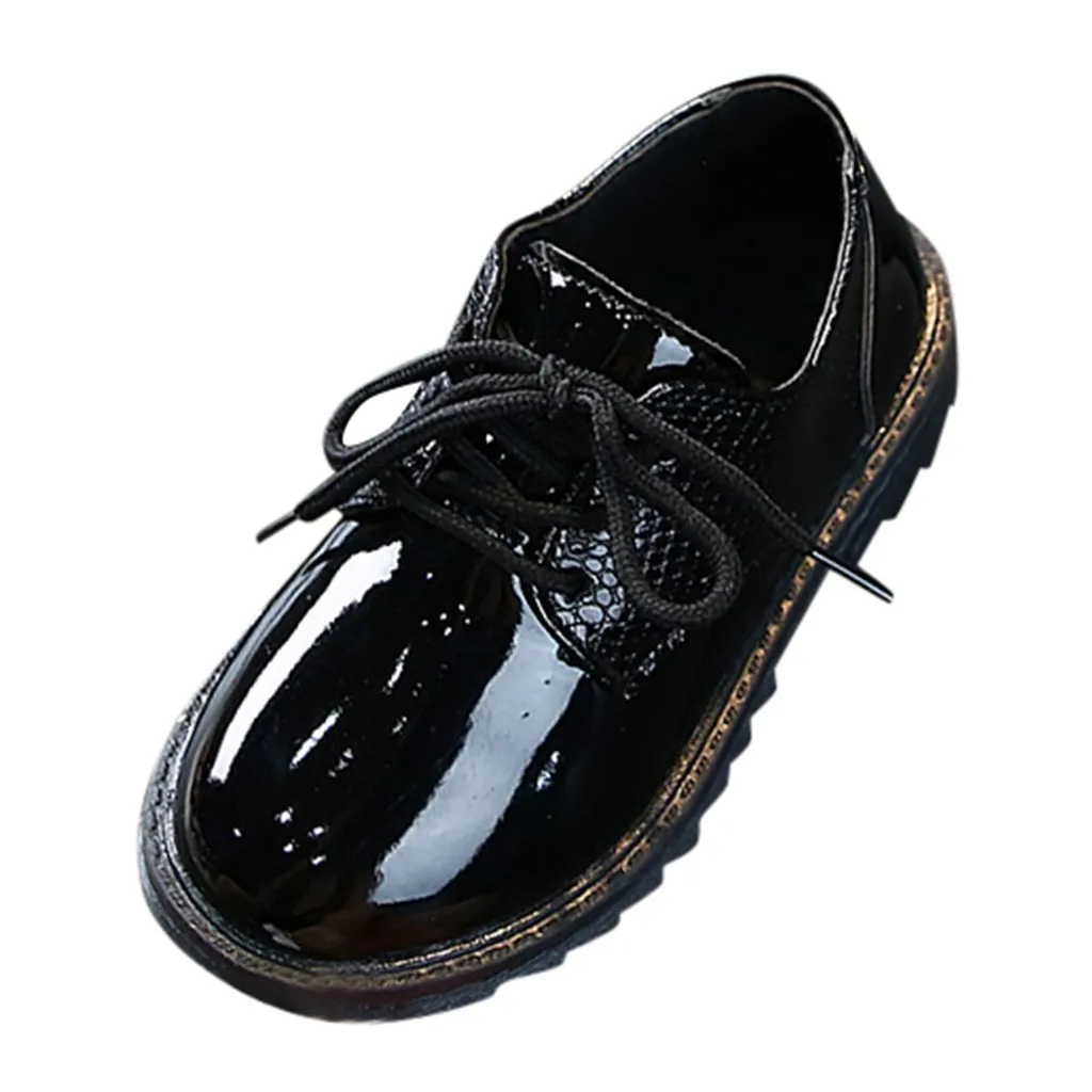 JAYCOSIN/модные вечерние туфли на плоской подошве для мальчиков; сезон осень-зима; модельная обувь для маленьких мальчиков; обувь из искусственной кожи на шнуровке; Детские Классические ботильоны