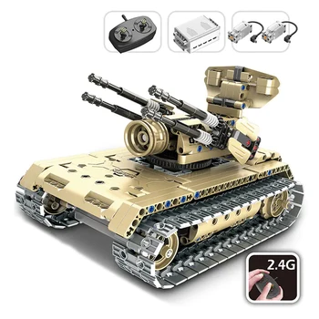

2.4Ghz RC Car Century Military Series Shilk TANK Armored Vehicles Set Power Educational DIY Model Building Blocks Toys Kids Boys