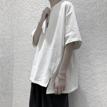 

Men's short-sleeved T-shirt 2020 spring and summer new comfortable solid color T-shirt young personality stylish men's clothing