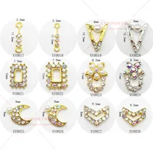 Японский стиль, стиль, маникюрный сплав, аксессуар, луна и звезды, для ногтей, со стразами, для маникюра