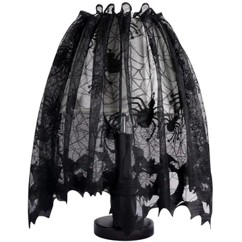 

Halloween Lace Gothic Style Lamp Shades Spiders Lampshade Halloween Party Decorations