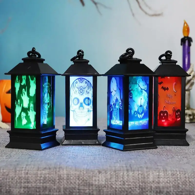Halloween Vintage Decorate Light Lamp Party Hanging Decor LED Lantern Party Supplies Hanging Lantern