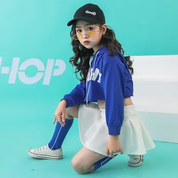

Six One Girl Sir Dance Clothing Children Hip Hop Dance Hip-hop Jazz Navel Child Short Sleeve Show clothing