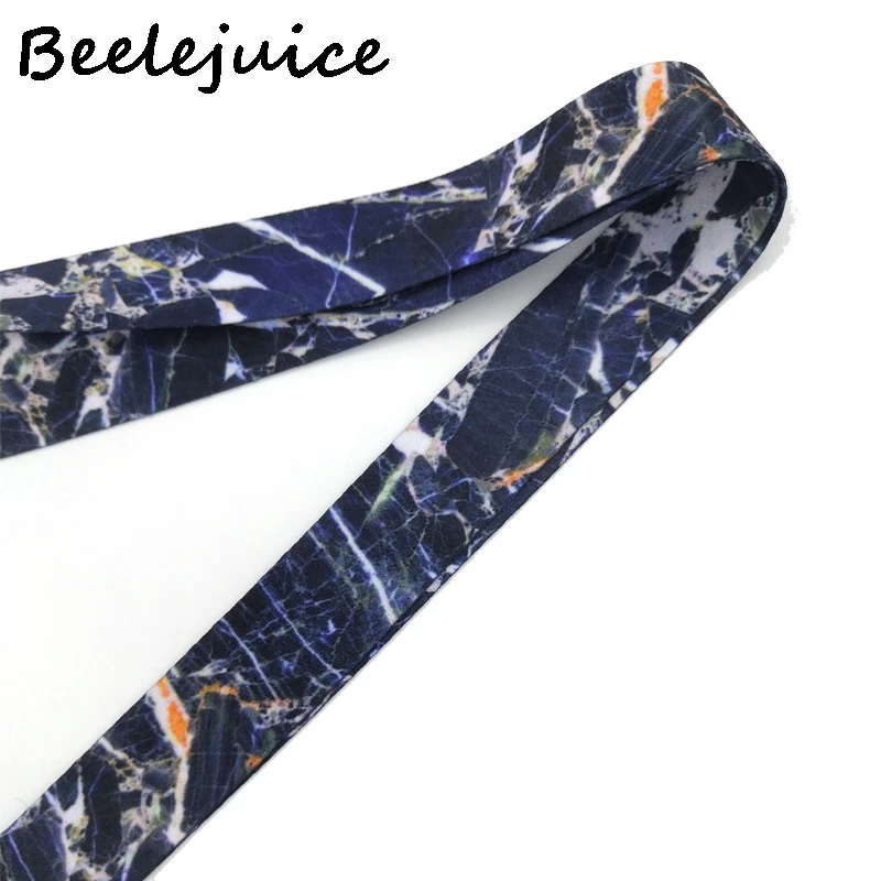 24pcs Black marble pattern grain Neck Lanyard keychain Phone Strap ID Badge Holder Rope Key Chain Keyring cosplay Accessory gift
