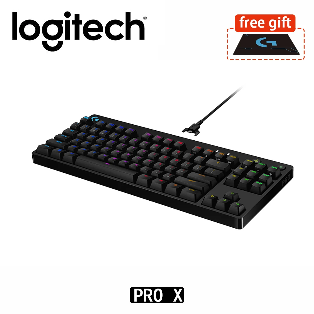 

Logitech G pro x Mechanical game keyboard Blue switch RGB Compact backlight 87 key Computer keyboard PRO X gaming keyboard