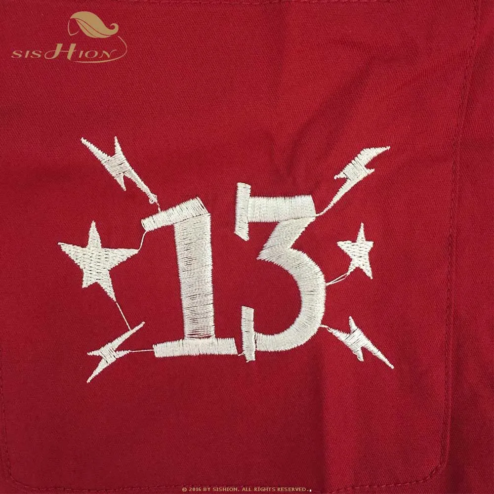SISHION Plus Size Men Casual Shirt ST126 Number 13 Embroidery Short Sleeve Wine Red Vintage Pocket Button-Down Shirts