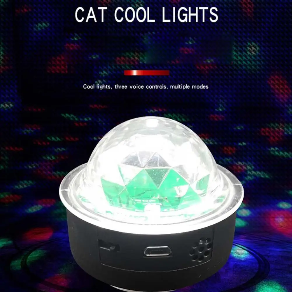 Светодиодный сценический Rgb-светильник Вращающийся Диско-Шар с активацией