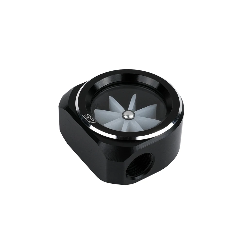 IceManCooler Water Flow Flower Indicator Black ,White Impeller POM Body Watercooling Computer G1/4" ICE-R3