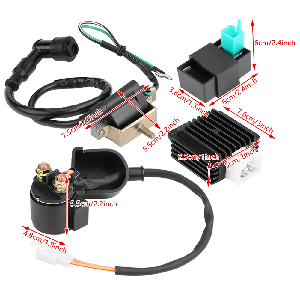 РЕГУЛЯТОР выпрямитель стартер реле катушки зажигания CDI коробка высокого качества пластик и медь материал для 50cc 70cc 90 110cc ATV Quad
