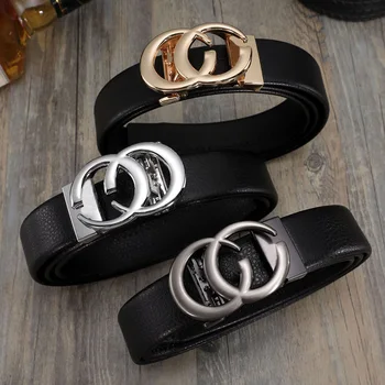 

DESTINY Luxury Brand Famous Designer Men Belts G Fashion All-match High Quality Male Genuine Leather Strap Automatic Buckle Belt