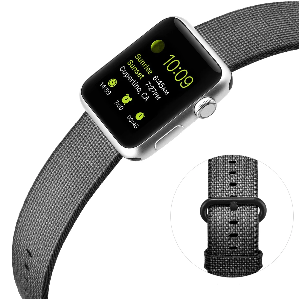 Ремешок для Apple Watch Band apple watch 4 3 42 мм 44 correa iwatch band 38 40 pulseira тканый нейлоновый