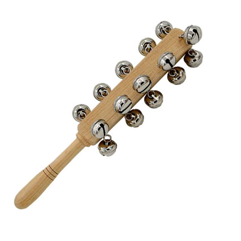 Good quality Orff Instruments Stick Shaker 21 bells Rattle Hand bell Early education aids Children's musical toys baby rammelaar