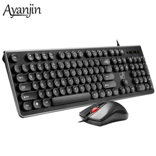 Всплеск воды дно с кронштейном Клавиатура проводная мышь набор ультра-тонкий USB Keybord задняя Поддержка проводной Mause клавиатуры для компьютера