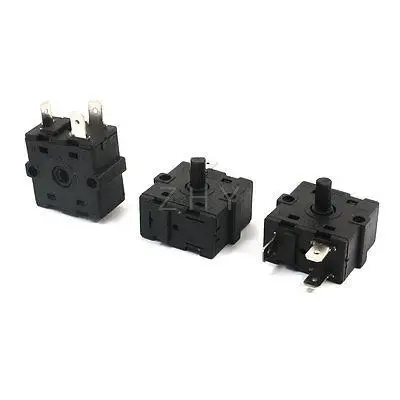 

3Pcs AC 250V 10A 3P 3 Position Rotary Switch for Space Heater