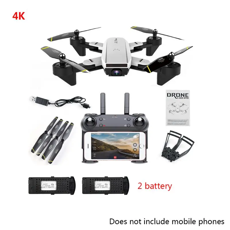B White SG700-D 4K HD широкоугольный Дрон с камерой позиционирования складной FPV RC Квадрокоптер - Цвет: B White