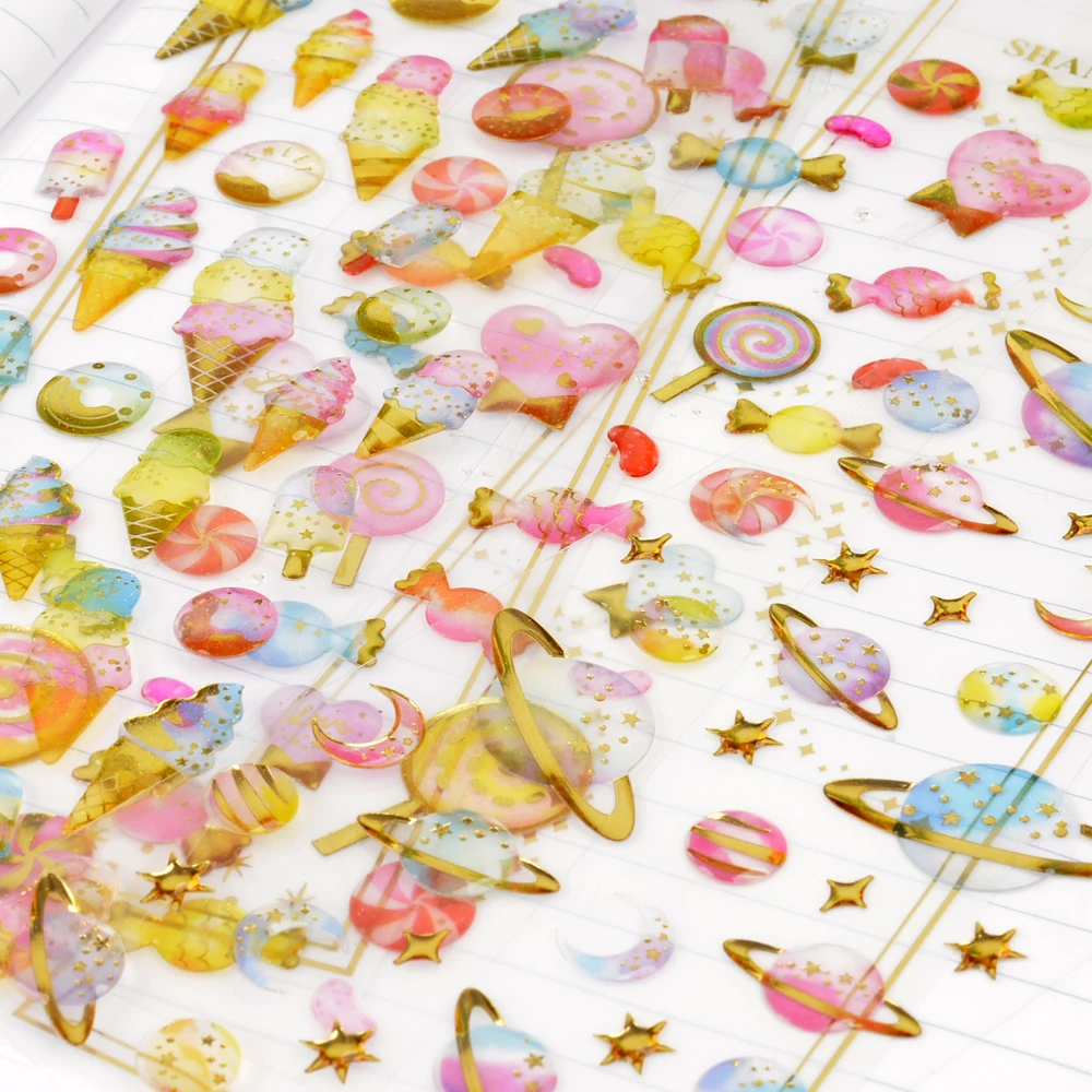 Shiny Bronzing 3D Crystal and Diamond Stickers for Mobile Phone Decoration DIY For Scrapbooking Photo Album ChIdren's | Дом и сад