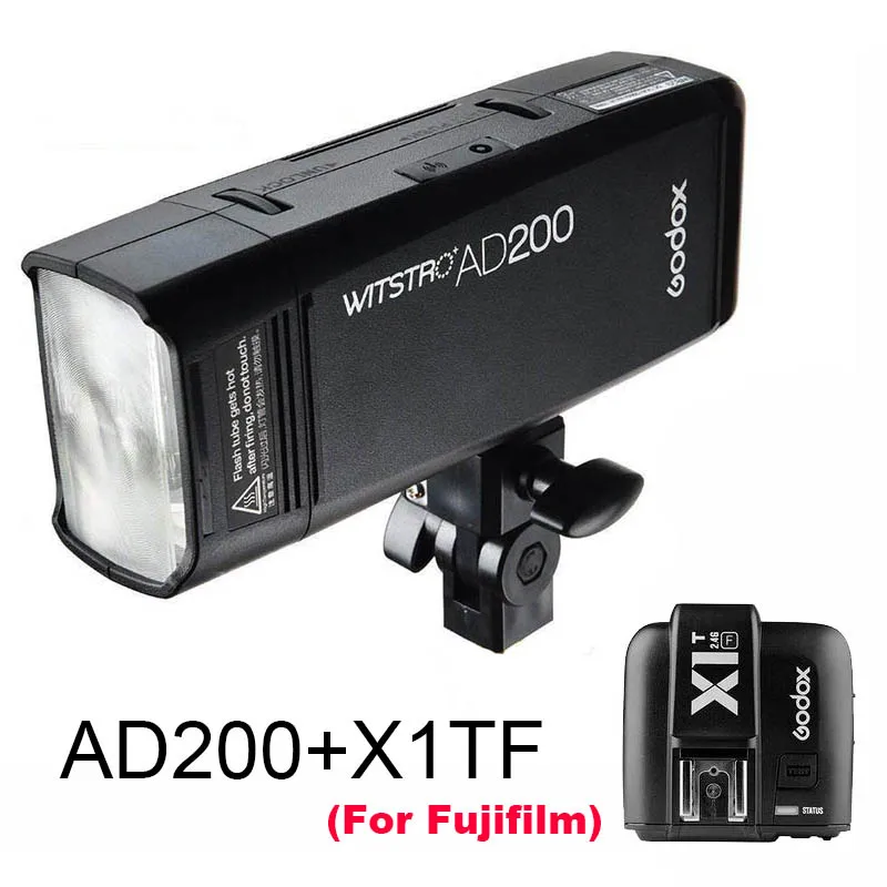 AD200 with X1TF Godox AD200 200Ws 2,4 г ttl Карманный стробоскоп 1/8000 HSS беспроводной монолайт с батареей голые лампы/Speedlite Fresnel Flash Head - Цвет: AD200 with X1TF