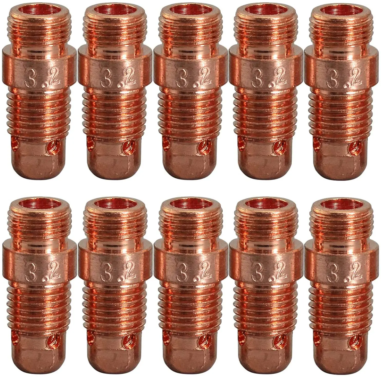 

TIG Stubby Collet Body 17CB20 (1/8" & 3.2mm x 25mm )Orifice) For PTA DB SR WP 17 18 26 TIG Welding Torch 10pk