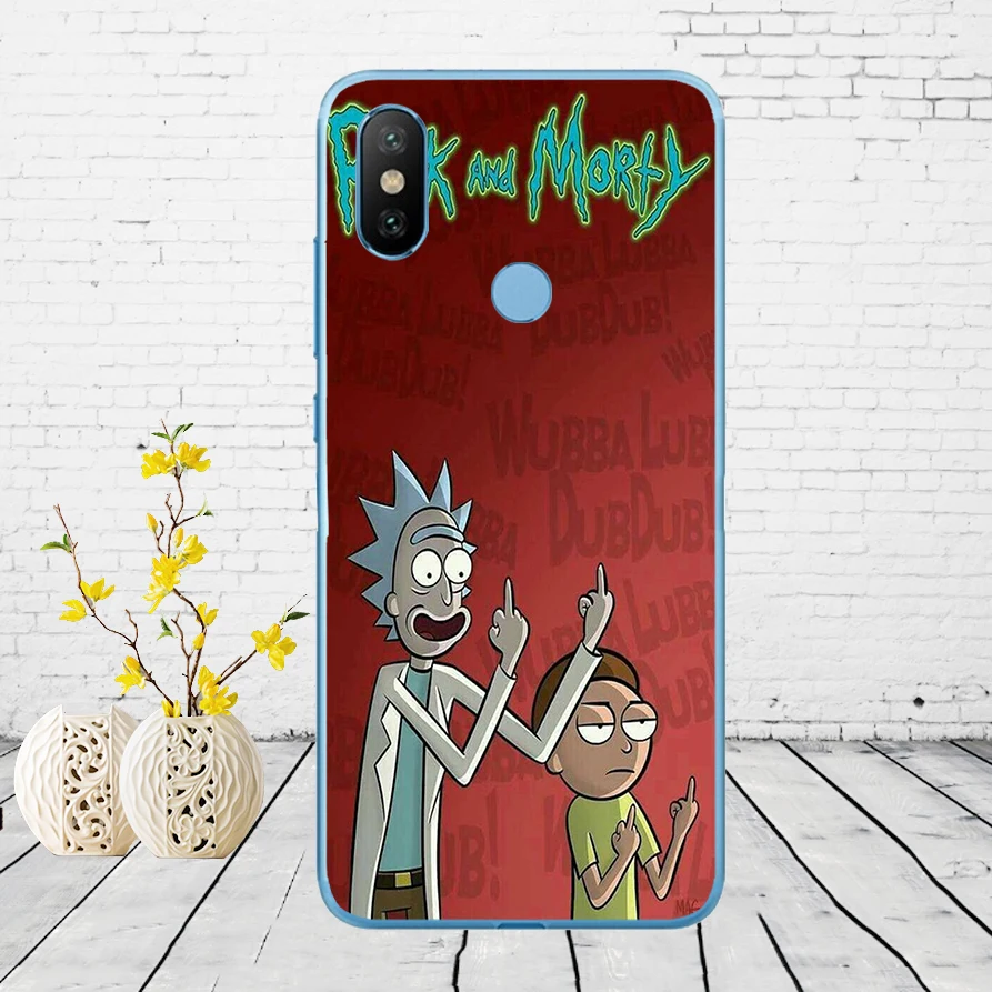 209DD Rick and Morty Season Soft Silicone Cover Case for Xiaomi Redmi 6 6a mi 8 a2 lite note 5 6 pro 7 case