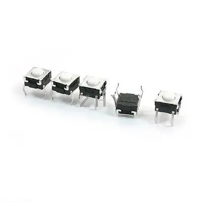 

5 Pcs 6 x 6 x 4mm Momentary 4Pin DIP Micro PCB Round Button Tact Switch