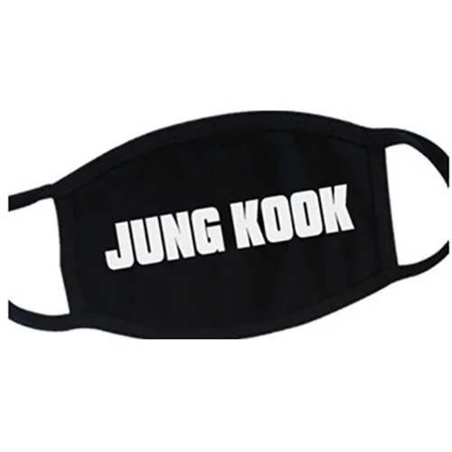 1Pcs Newest creative Cartoon Kpop Fashion personality Anime Letters Women Men Dustproof outdoor street warm Mouth Face Mask - Цвет: 05 JUNG KOOK