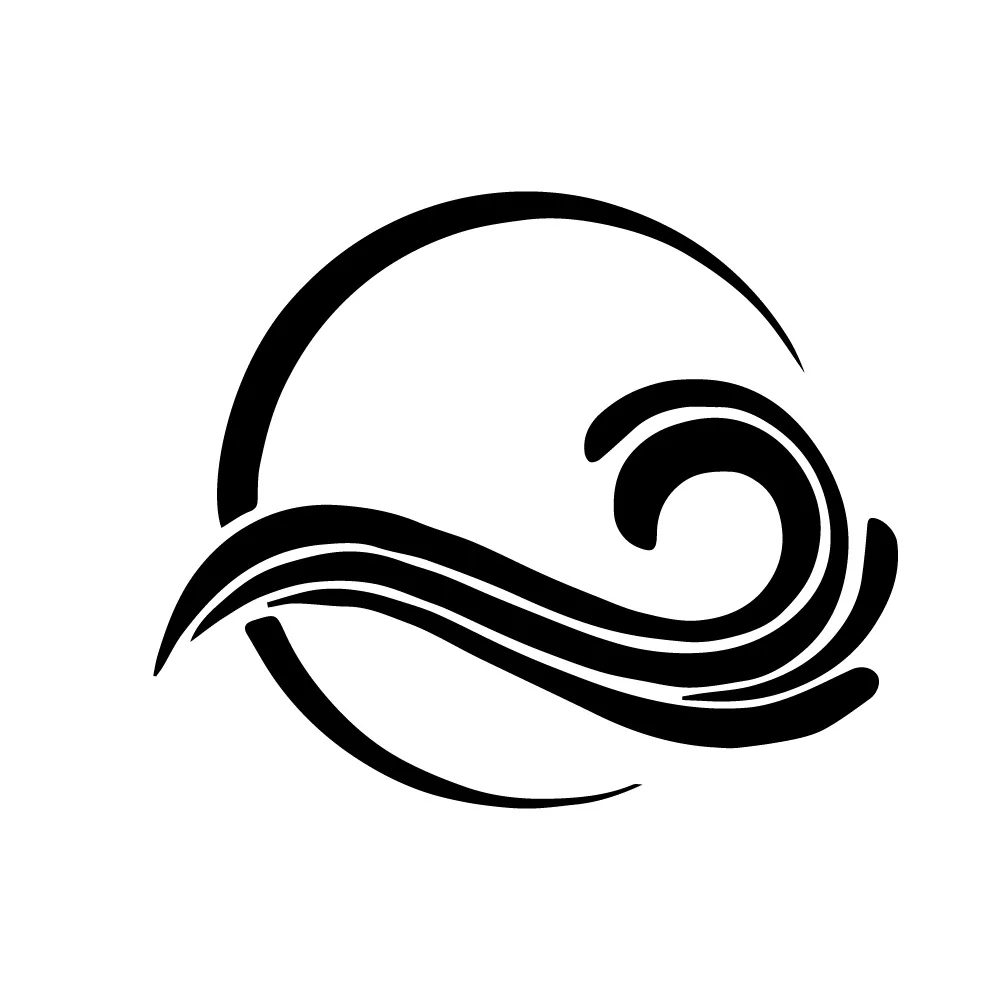 

DAWASARU Sea Wave Stickers Car Decal Sticker Art Car Quotes Stickers Window Decor Rear Windshield Decoration Custom 14*12CM