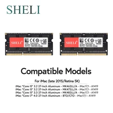 SHELI 2x8 GB 1866 1867 MHz PC3-14900 оперативная память для позднего APPLE iMac 5K 17,1