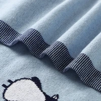 Couverture en coton à carreaux pour nouveau-né, couvre-lit en tricot pour tout-petit, garçon, fille, poussette, rond, infantile, couette douce, mignon 5