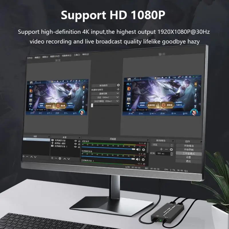 Карта видеозахвата 4K 1080P HDMI USB 2 0 с микрофоном и аудиовыходом|DVR-карты| |