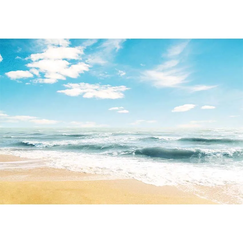 Tropical Beach and Sky Photography Backdrop