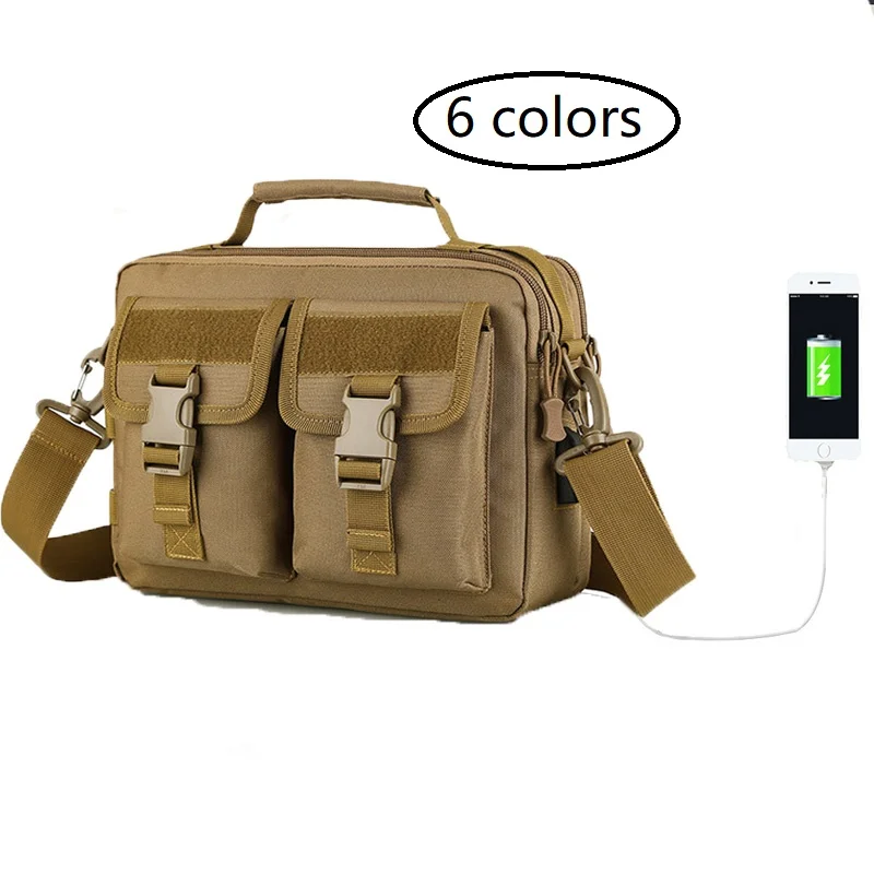 USB Molle Military Tactical Crossbody Messenger Bag Airsoft Militaire
