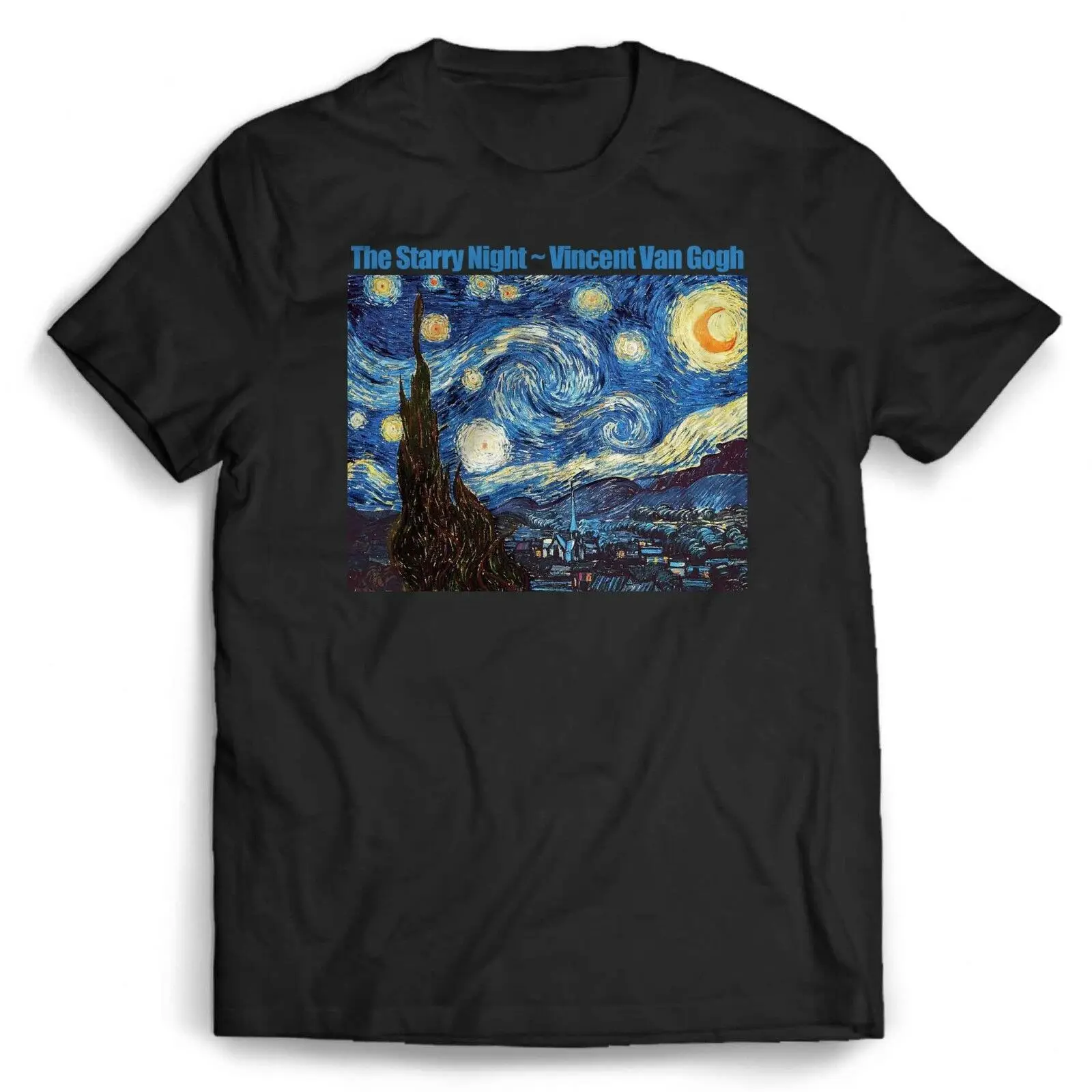 Vincent Van Gogh Звездная ночь человек/женская футболка крутая Повседневная Мужская